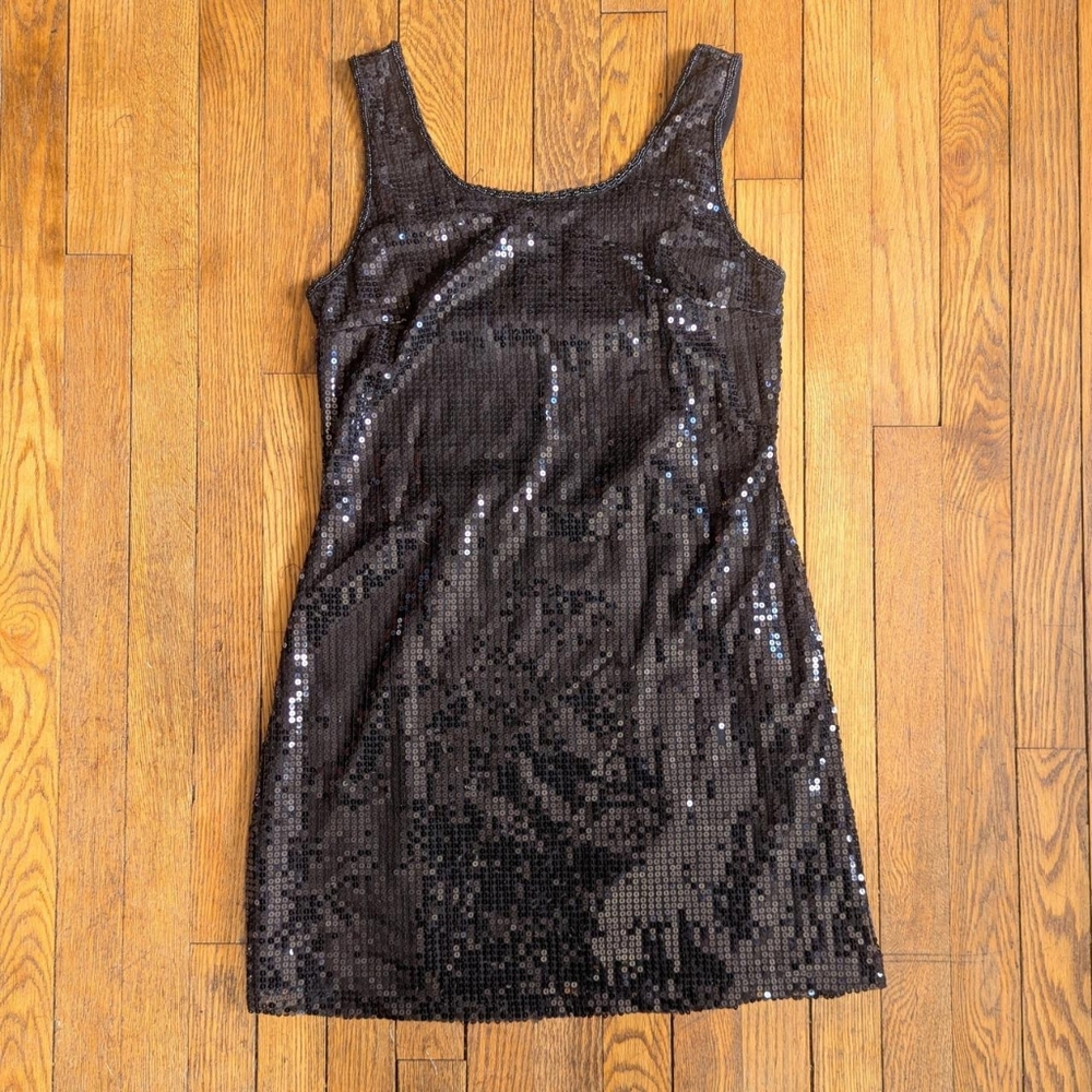 Y2k Black Sequin Mini Party Dress